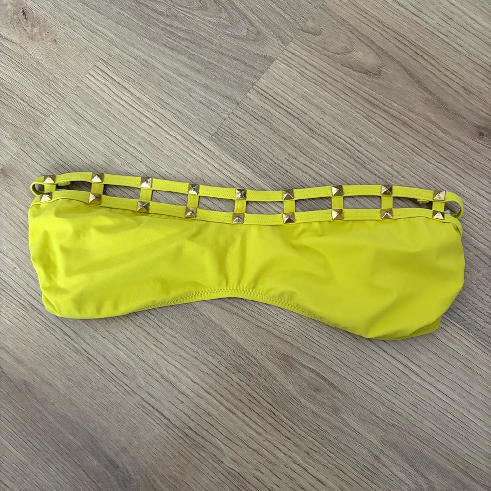 Red Carter Lime Green Bandeau Top